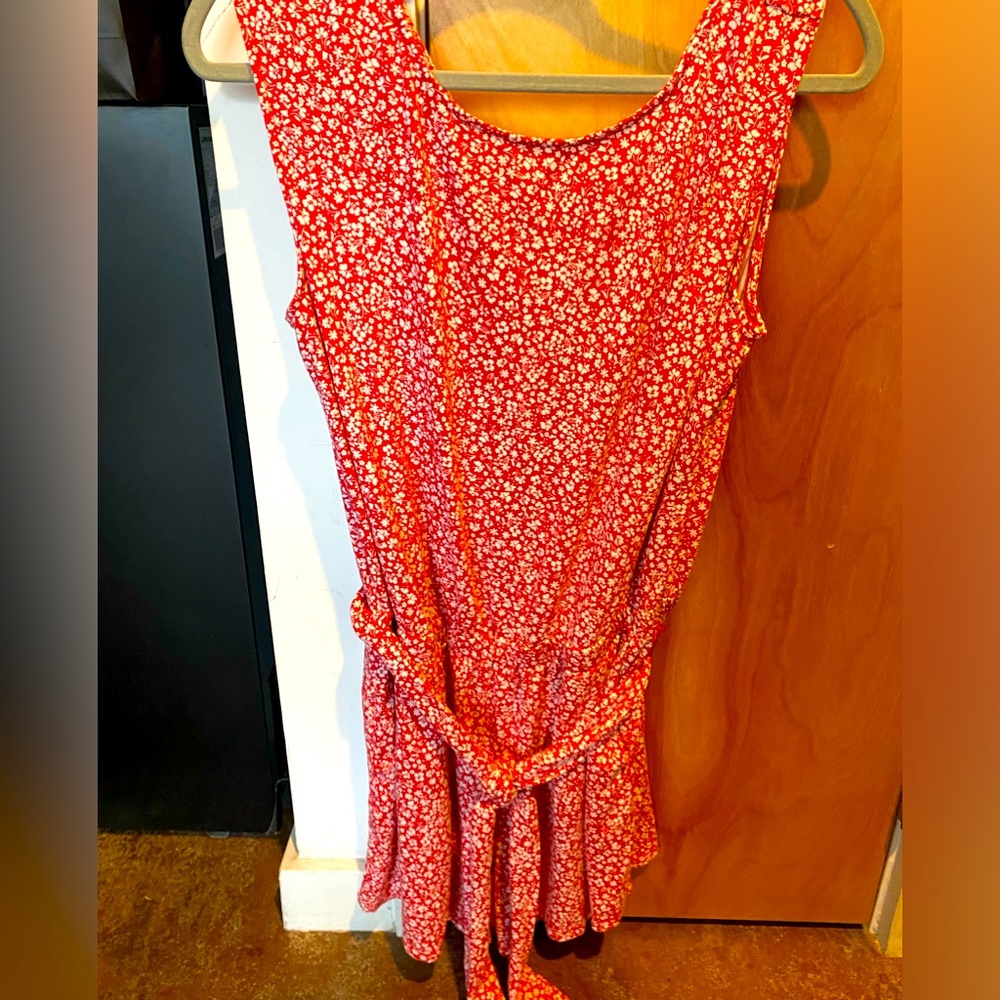 Red & white Loft romper